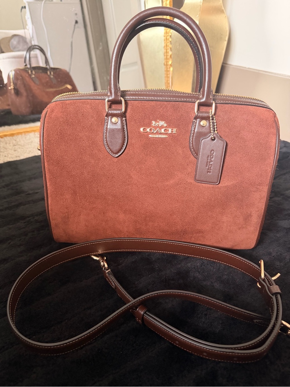 Coach large suede Rowan